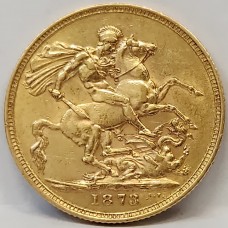 AUSTRALIA 1873 . ONE 1 SOVEREIGN . SYDNEY . GOLD